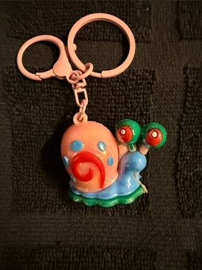 Cute Pink ( Gary ) Snail Keychain Charm by